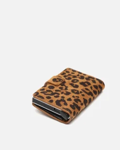 Monedero pequeño animal print con compartimento para billetes y tarjetas