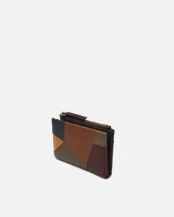 Monedero pequeño con estampado patchwork