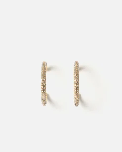 Pendientes de aro con strass