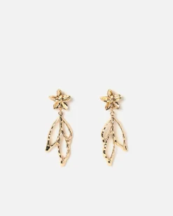 Pendientes largo flor