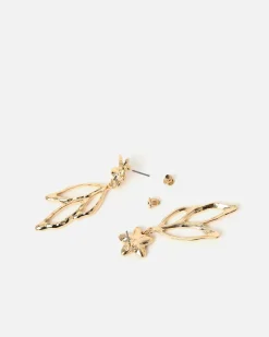 Pendientes largo flor
