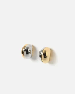 Pendientes redondos bicolor