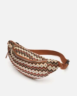 Riñonera con estampado jacquard