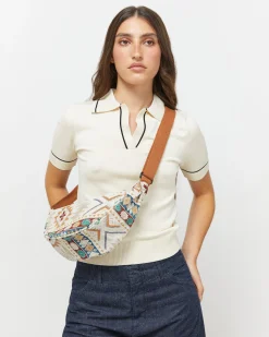 Riñonera con estampado jacquard
